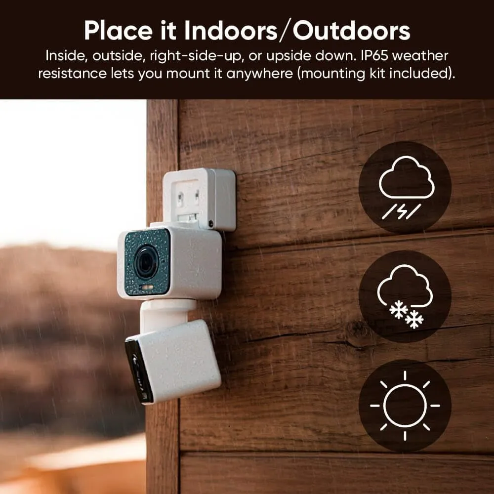 CÁMARA DE SEGURIDAD WYZE DUO CAM PAN 360 IP65 BLANCA, vista 3